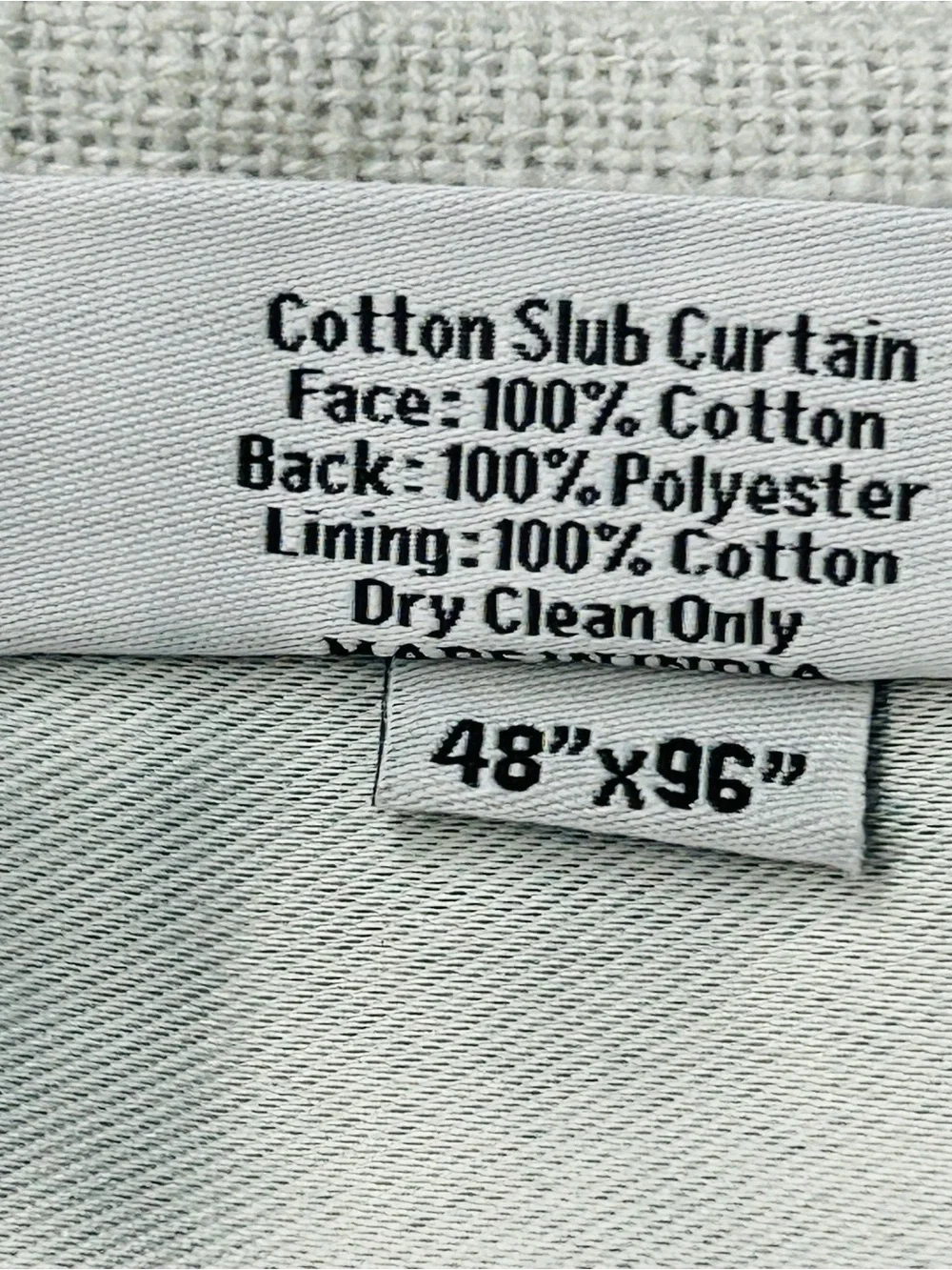 NWT QUINCE Set Of 2 48x96 Cotton Slub Blackout Curtains Cloud 0753